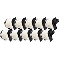 10 x DK22205 62mm x 30.48m Etiquetas continuas compatible con Brother P-Touch QL-500 QL-500A QL-550 QL-560 QL-570 QL-700…